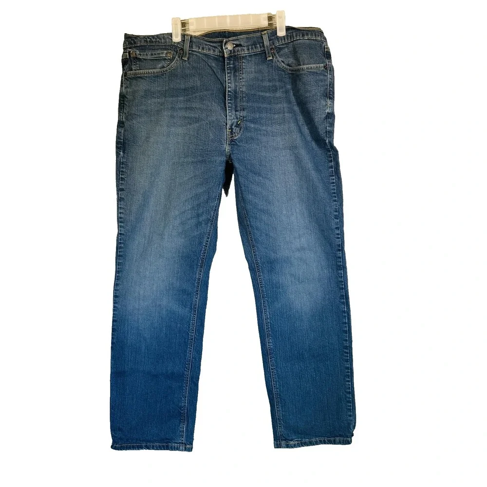 Levis 541 Jeans Mens 40x28 Blue Denim Medium Wash Athletic Fit Tapered Stretch